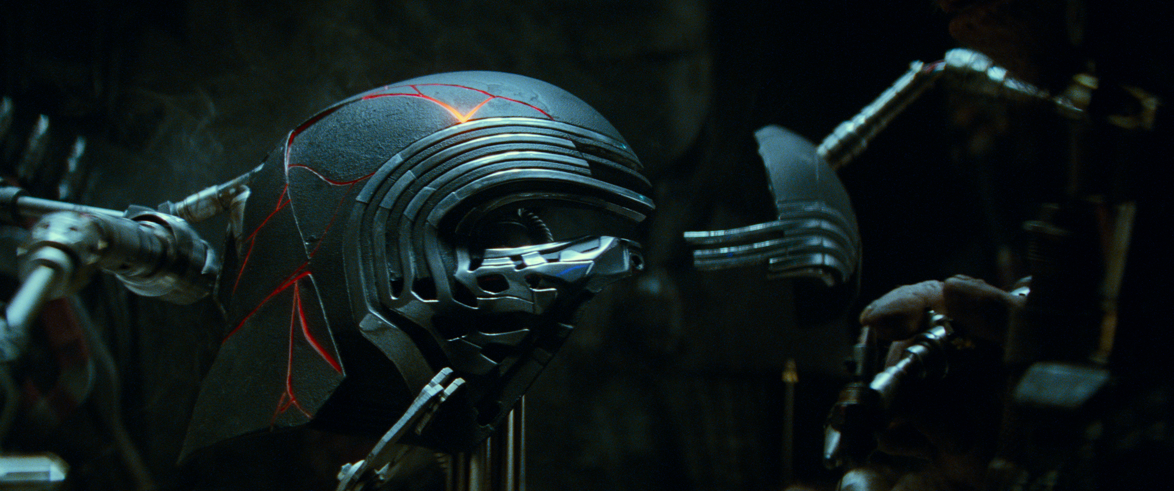 Kylo Ren's restored helmet in STAR WARS: THE RISE OF SKYWALKER. (Lucasfilm Ltd.)