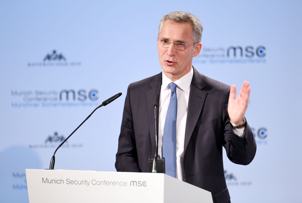 Jens Stoltenberg, NATO Secretary General at the Munich Security Conference in Bavaria, München on 15 February 2019 (Picture Alliance - Picture Alliance via Getty Images)