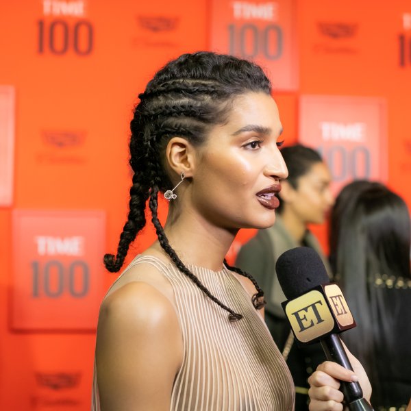 Indya Moore at the Time 100 Gala at Jazz at Lincoln Center in New York City on April 23, 2019.