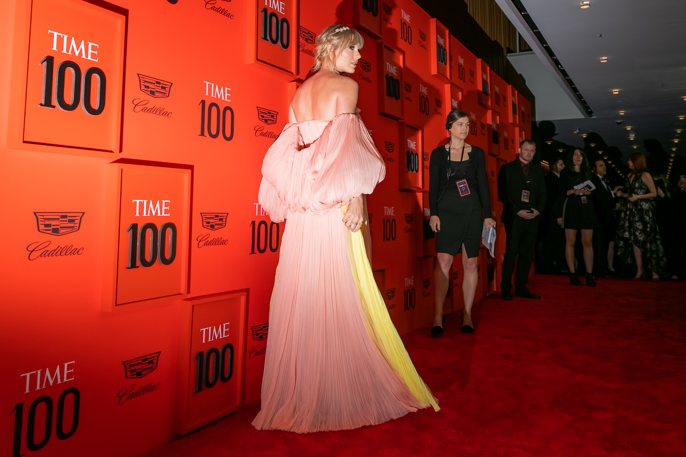 Taylor Swift at the Time 100 Gala at Jazz at Lincoln Center in New York City on April 23, 2019. (Kevin Tachman for TIME)