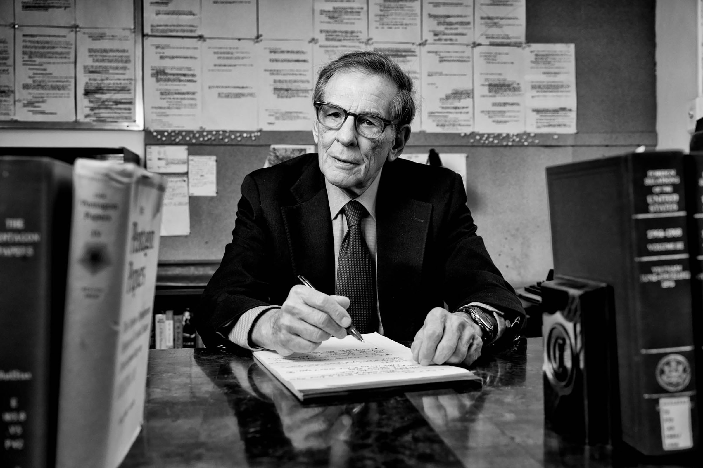 ‘I was always too fast, and wanted to make myself think things all the way through.’ —Robert Caro, on his work habits (Phil Penman)