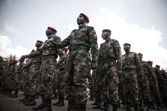 Russian consultants have trained Central African armed forces, seen here in August 2018.