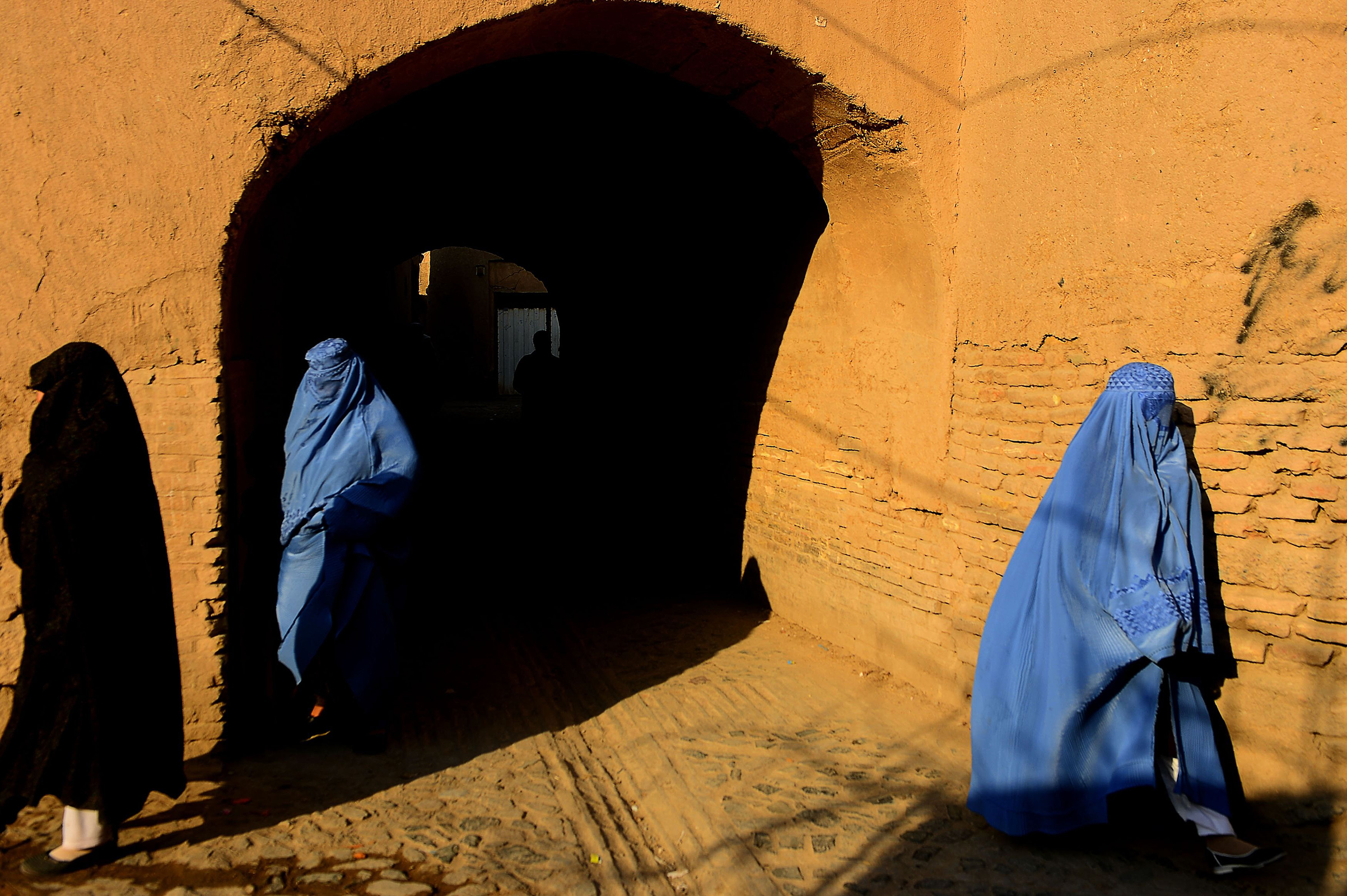 Women in the old section of Herat, Afghanistan, on Jan. 9, 2018 (Hoshang Hashimi—AFP/Getty Images)