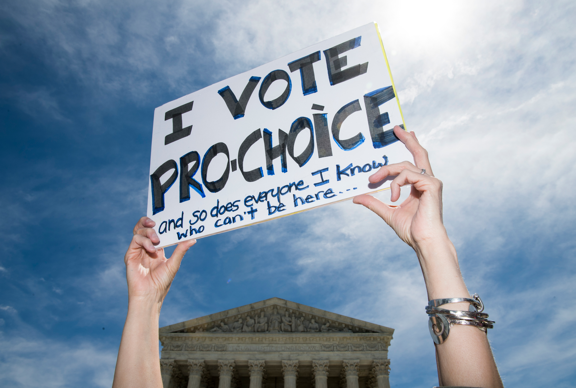 Abortion-rights activists rally at Supreme Court in Washington to protest new state bans on abortion services on May 21, 2019 (Bill Clark—CQ Roll Call/Getty Images)