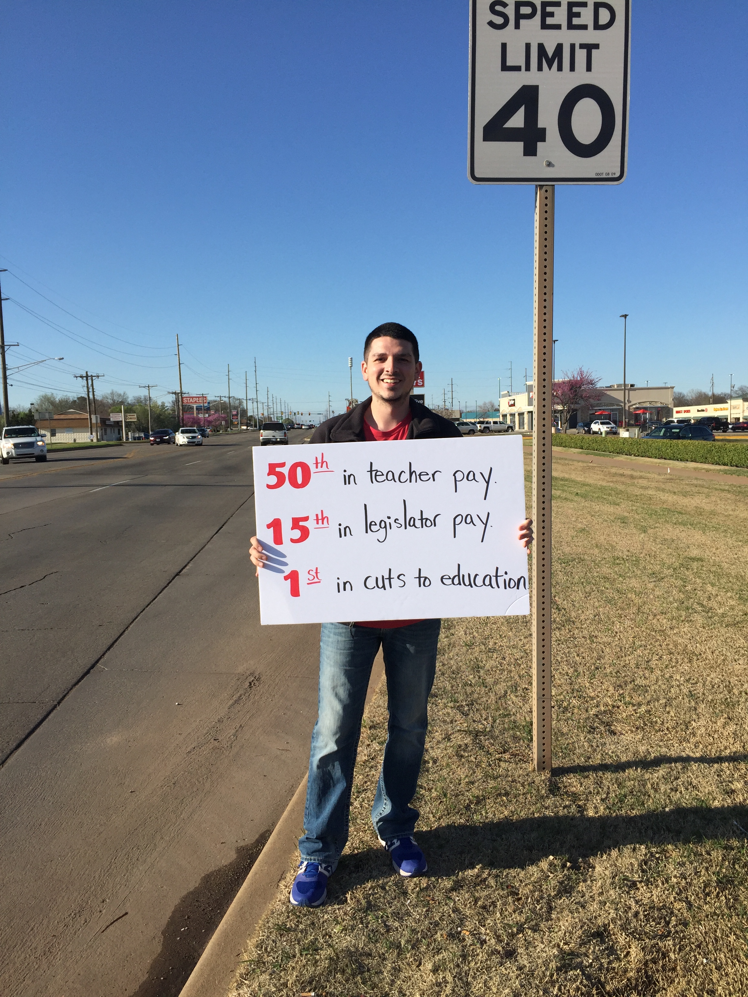 Alberto Morejon during the walkout by Oklahoma teachers in April 2018. (Courtesy of Alberto Morejon)