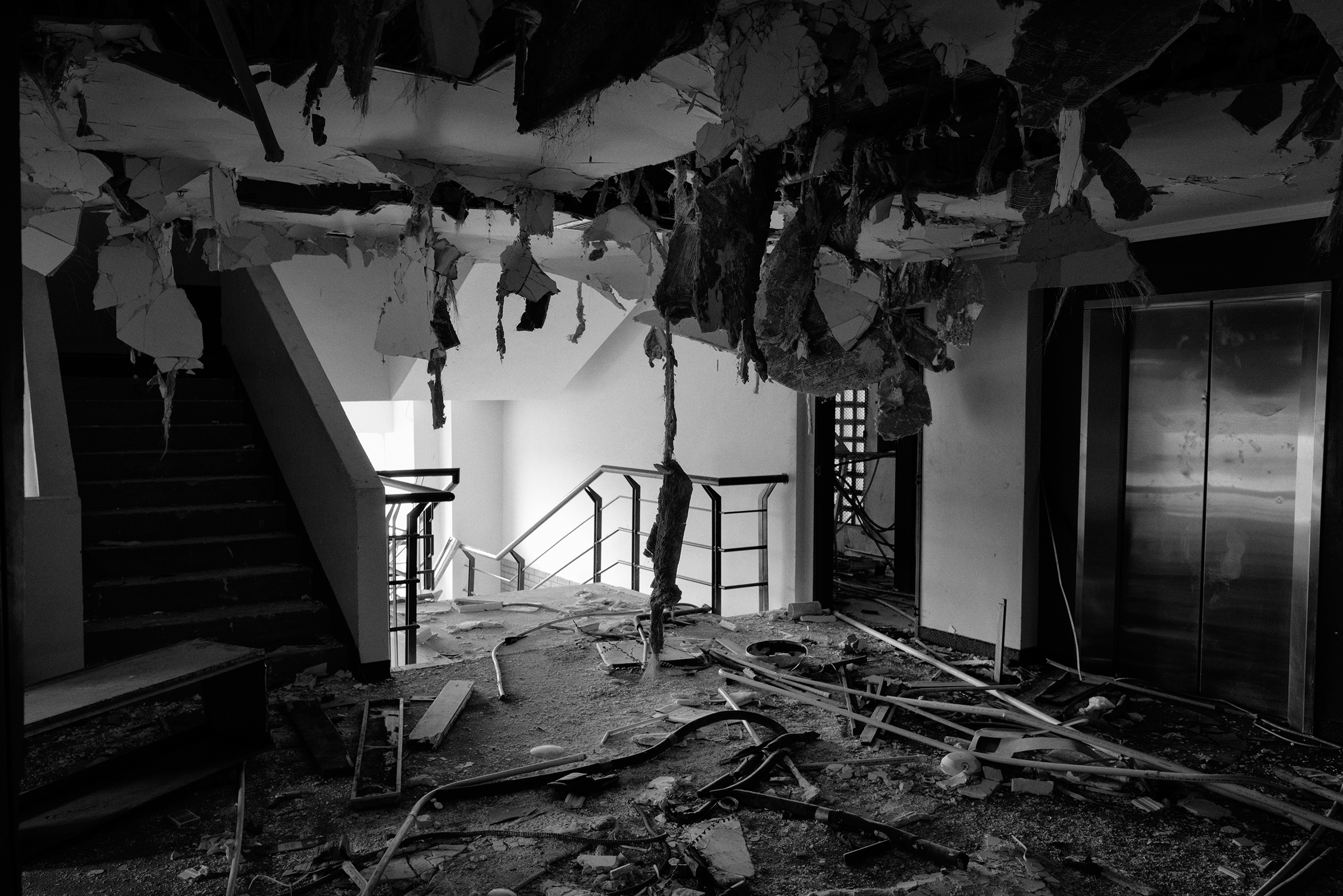 An interior of a hotel after it was looted in Maracaibo in April. The city has experienced widespread looting amid electricity blackouts and shortages. (Alvaro Ybarra Zavala—Getty Images Reportage)