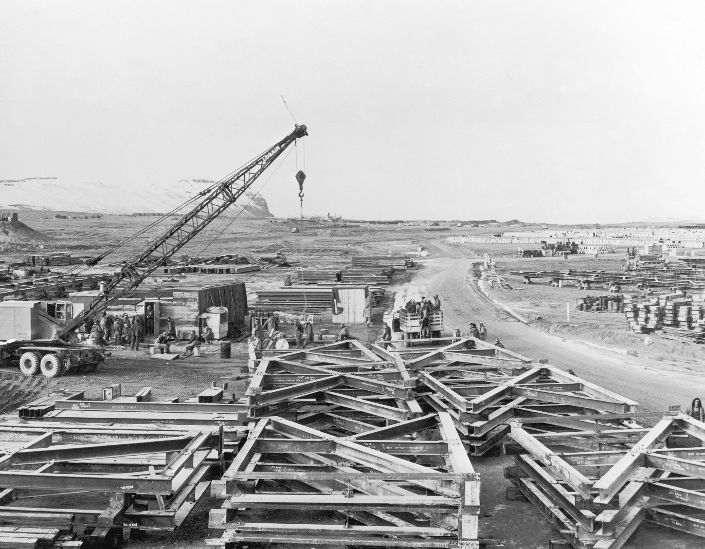 Construction Of The American Military Base In Thule Around 1953-1955