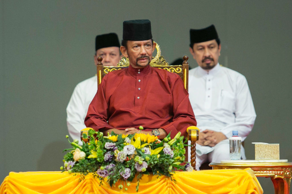 Brunei's Sultan Hassanal Bolkiah attends an event in Bandar Seri Begawan on April 3, 2019. (AFP/Getty Images)