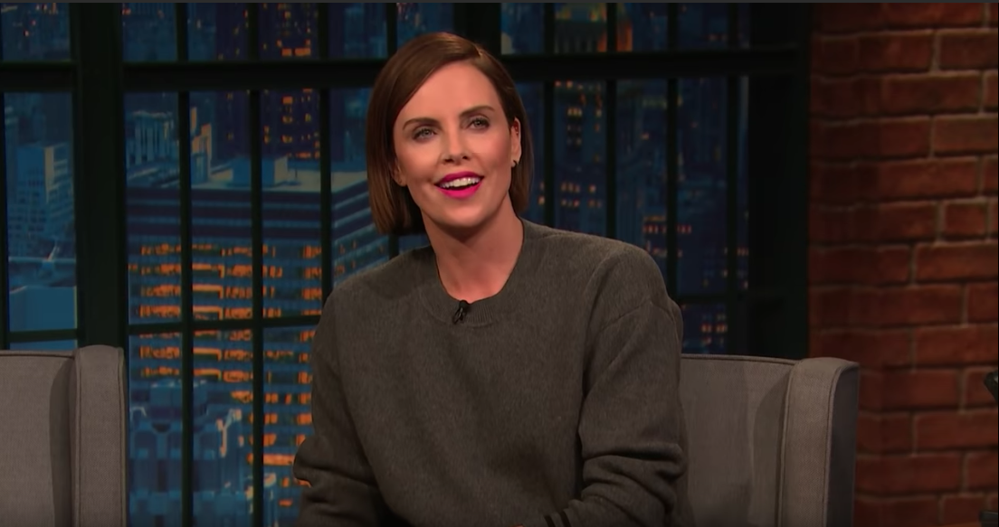 Charlize Theron appeared on NBC's 'Late Night with Seth Meyers' to promote her new movie 'Long Shot'. (YouTube)