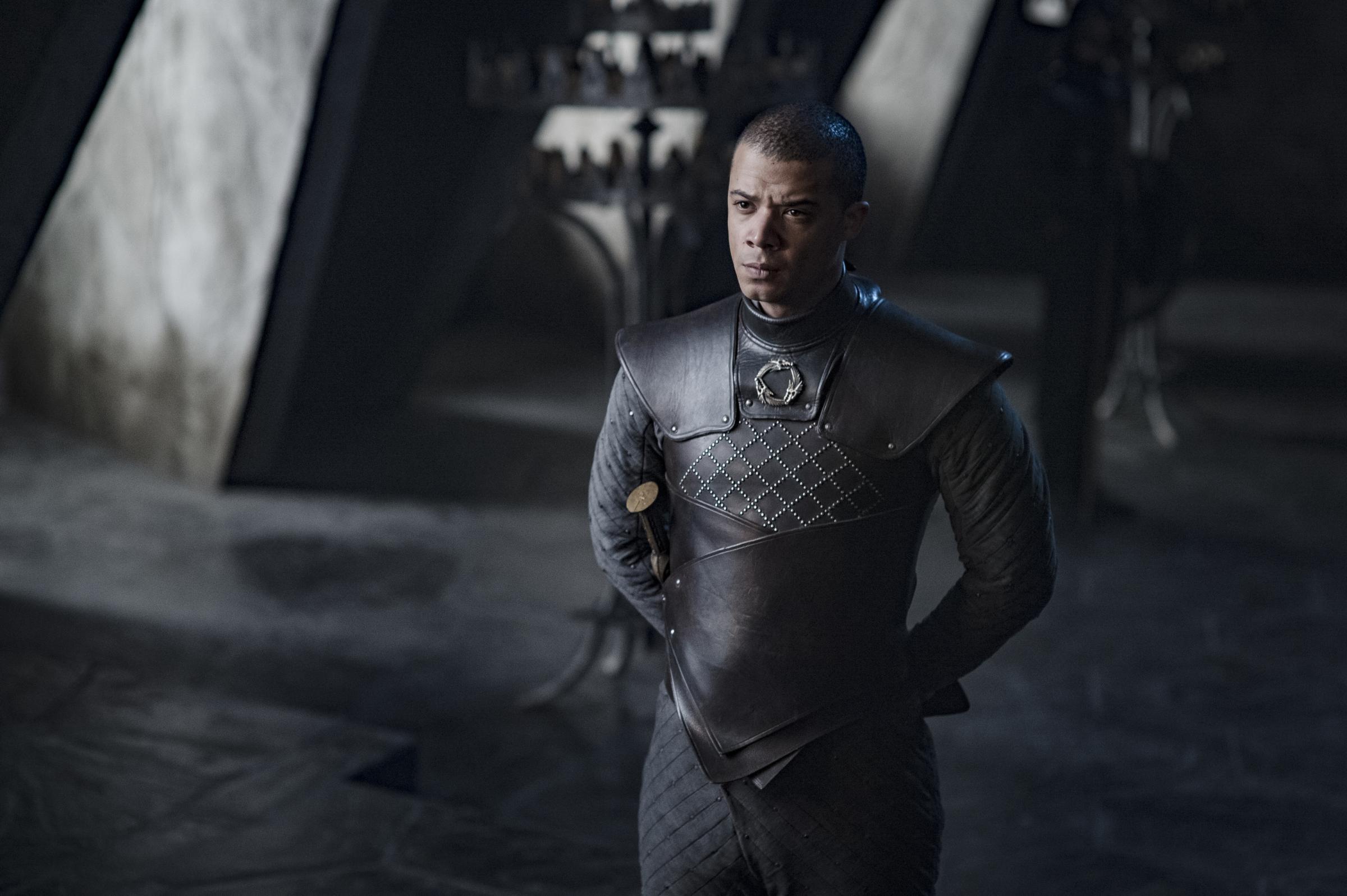 Jacob Anderson as Grey Worm.