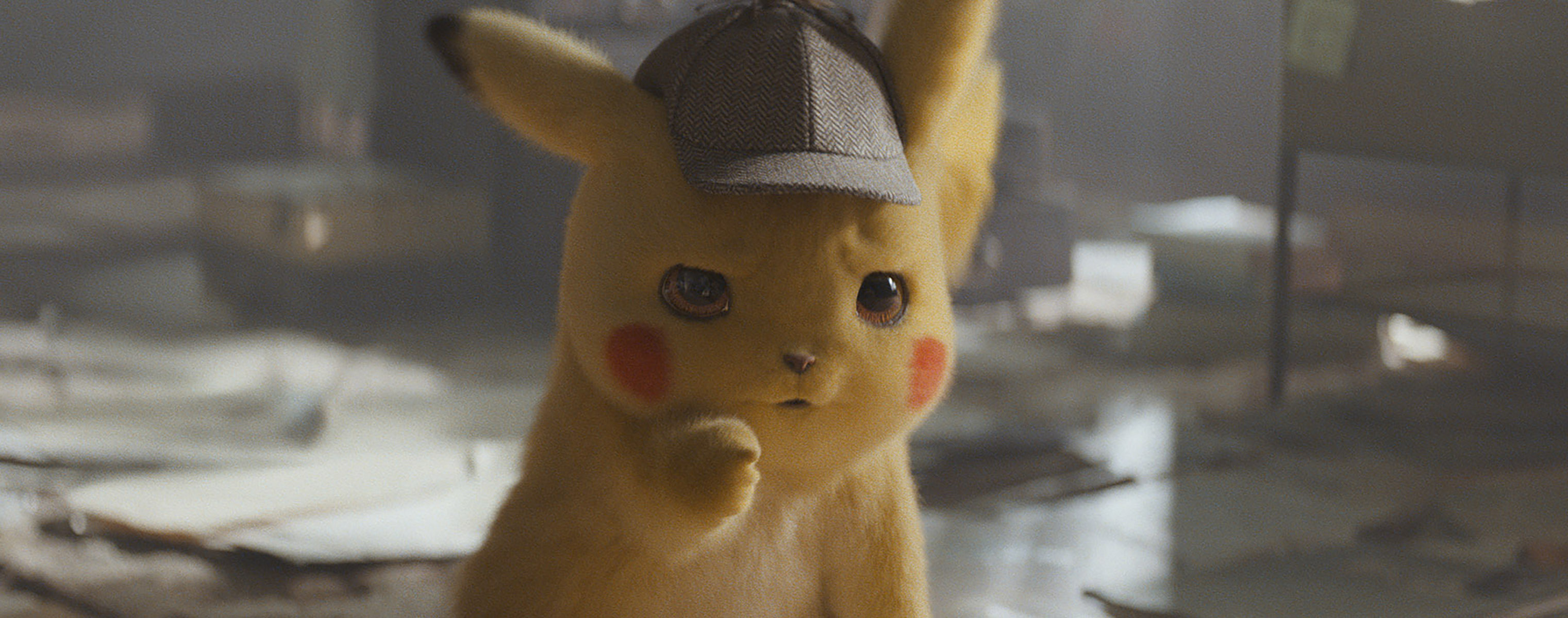 The title character in "Detective Pikachu" (voiced by Ryan Reynolds) (Courtesy of Warner Bros. Pictures)