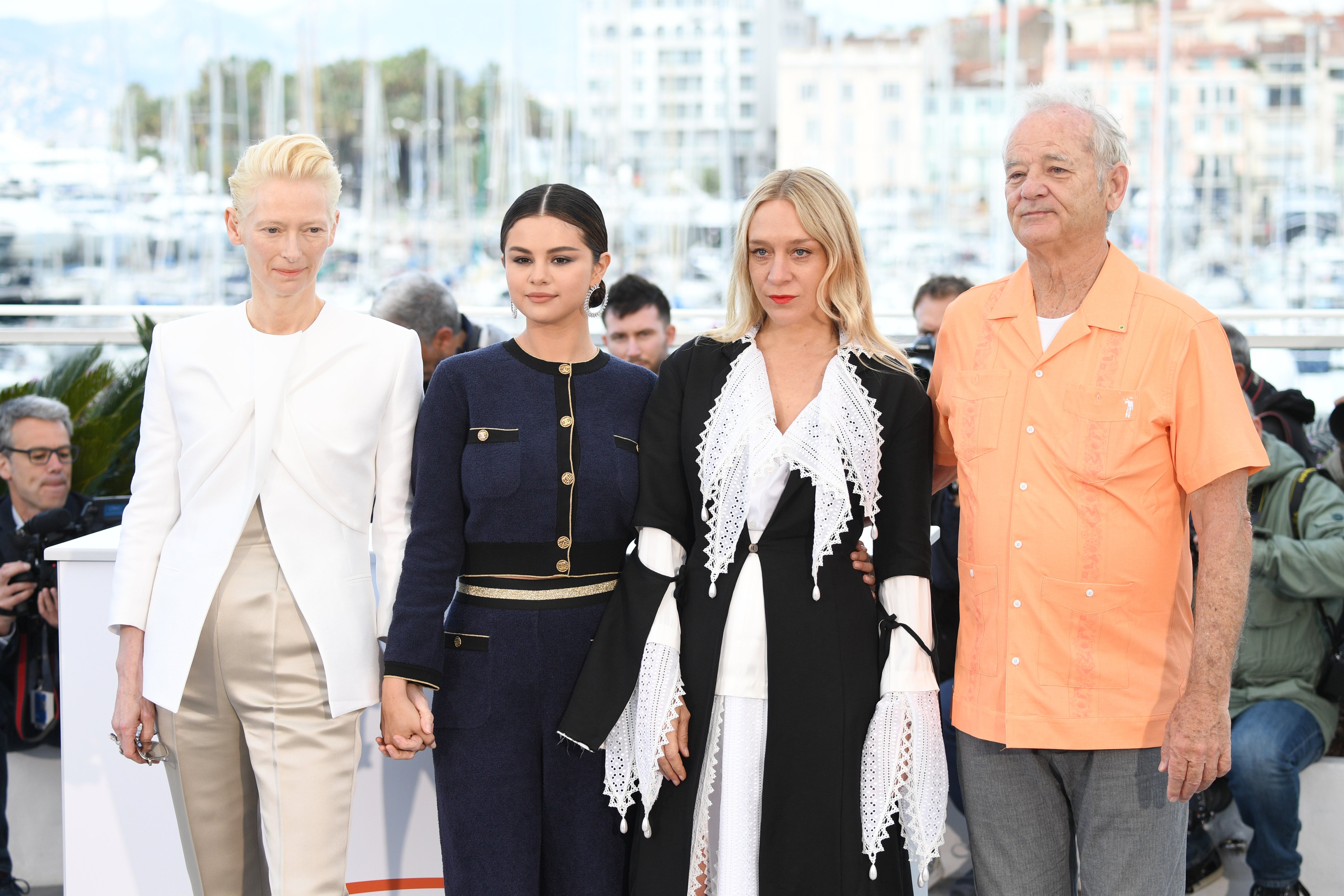 Tilda Swinton, Selena Gomez, Chloe Sevigny and Bill Murray at the 72nd annual Cannes Film Festival on May 15, 2019 in Cannes, France. (Daniele Venturelli&mdash;WireImage)