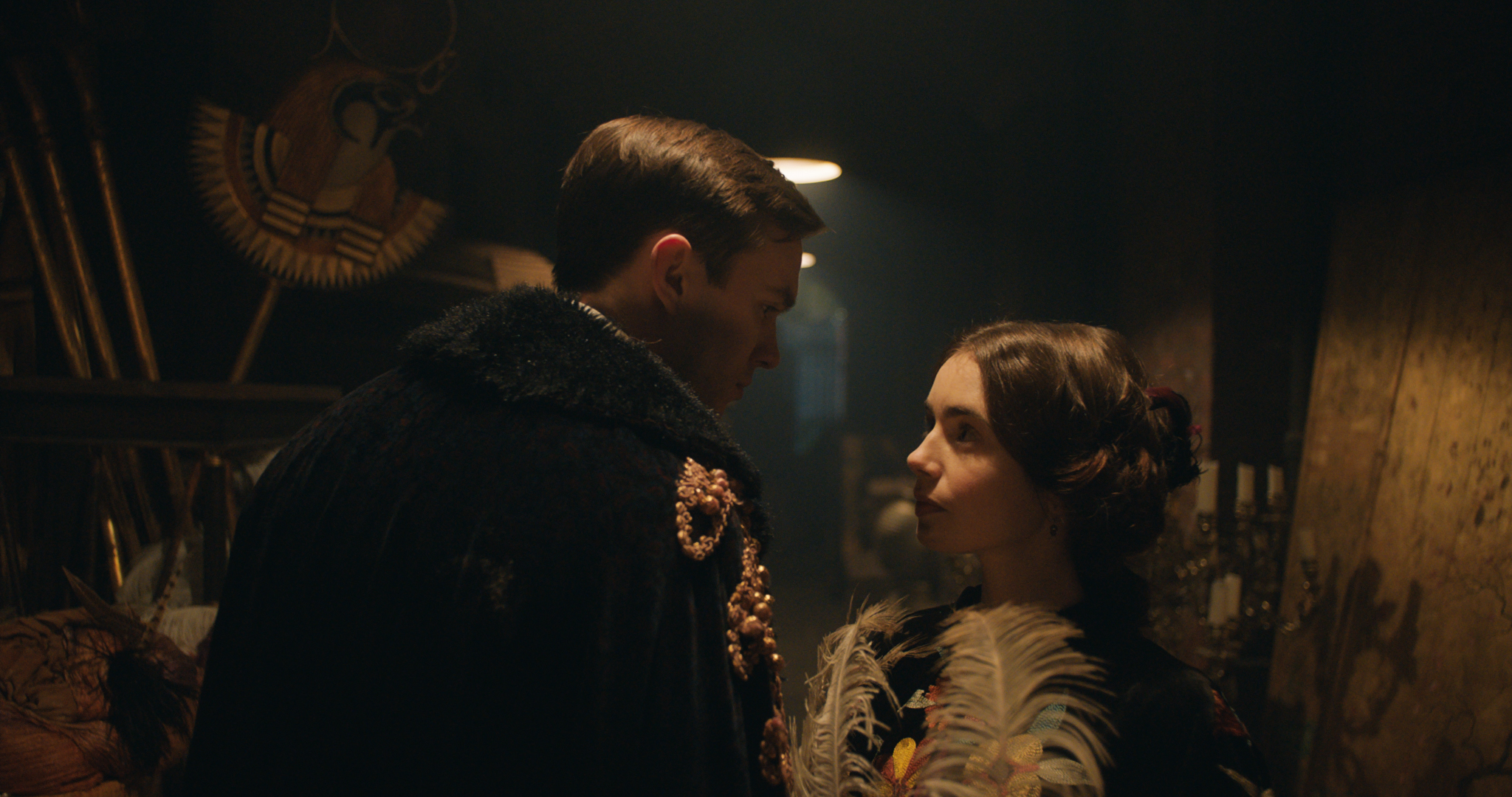 Nicholas Hoult and Lily Collins in the film TOLKIEN. Photo Courtesy of Fox Searchlight Pictures. © 2019 Twentieth Century Fox Film Corporation All Rights Reserved