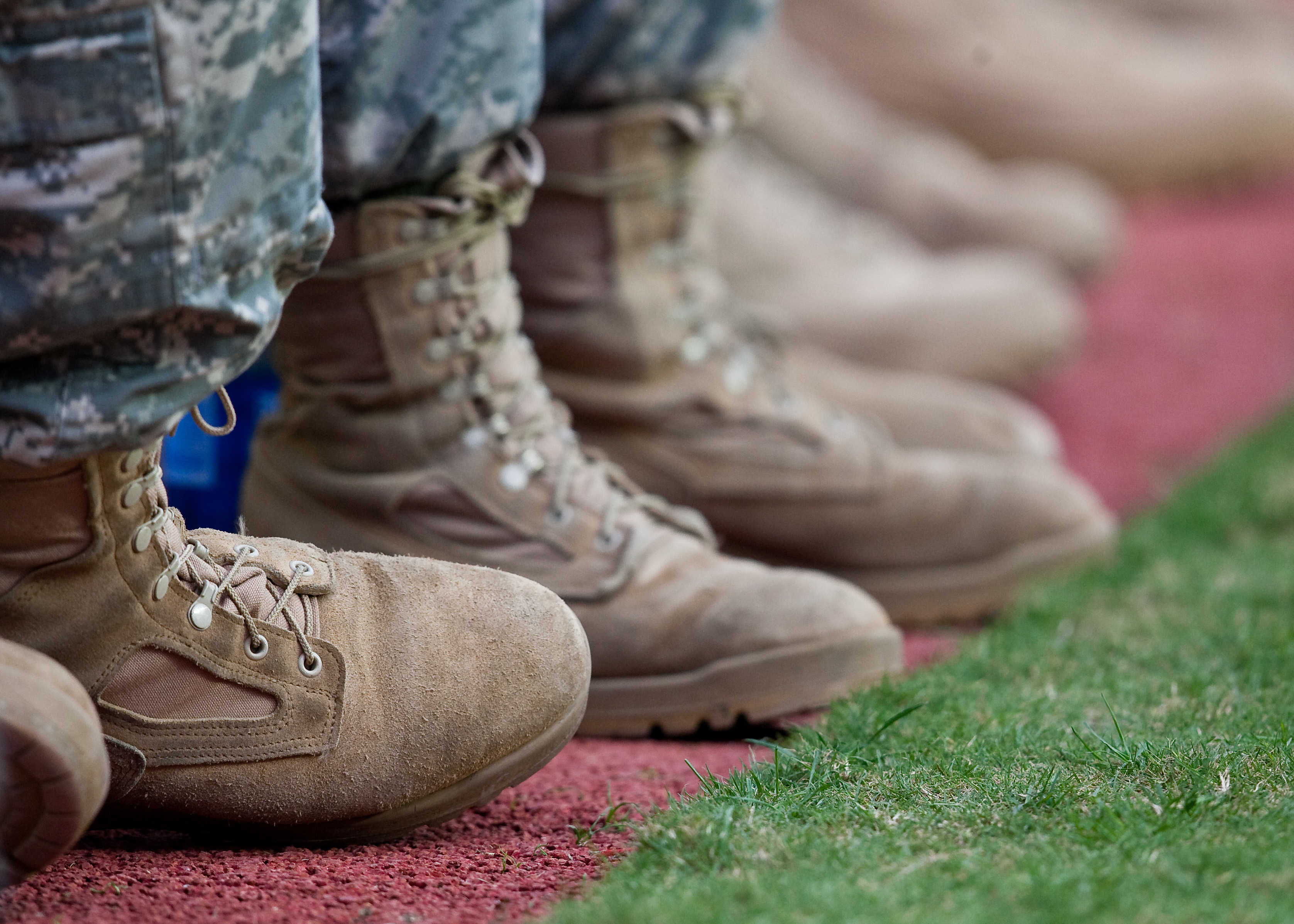 Members of the United States Army watched the game from the field during the San Diego Chargers 37-7 win over the Kansas City Chiefs at Arrowhead Stadium in Kansas City, Missouri. (Icon Sports Wire—Corbis via Getty Images)