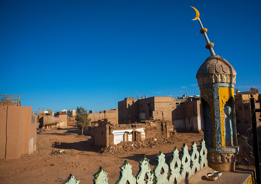 Mosque in the demolished old town of Kashgar, Xinjiang Uyghur Autonomous Region, China on Sept. 23, 2012. (Eric Lafforgue&mdash;Corbis/Getty Images)