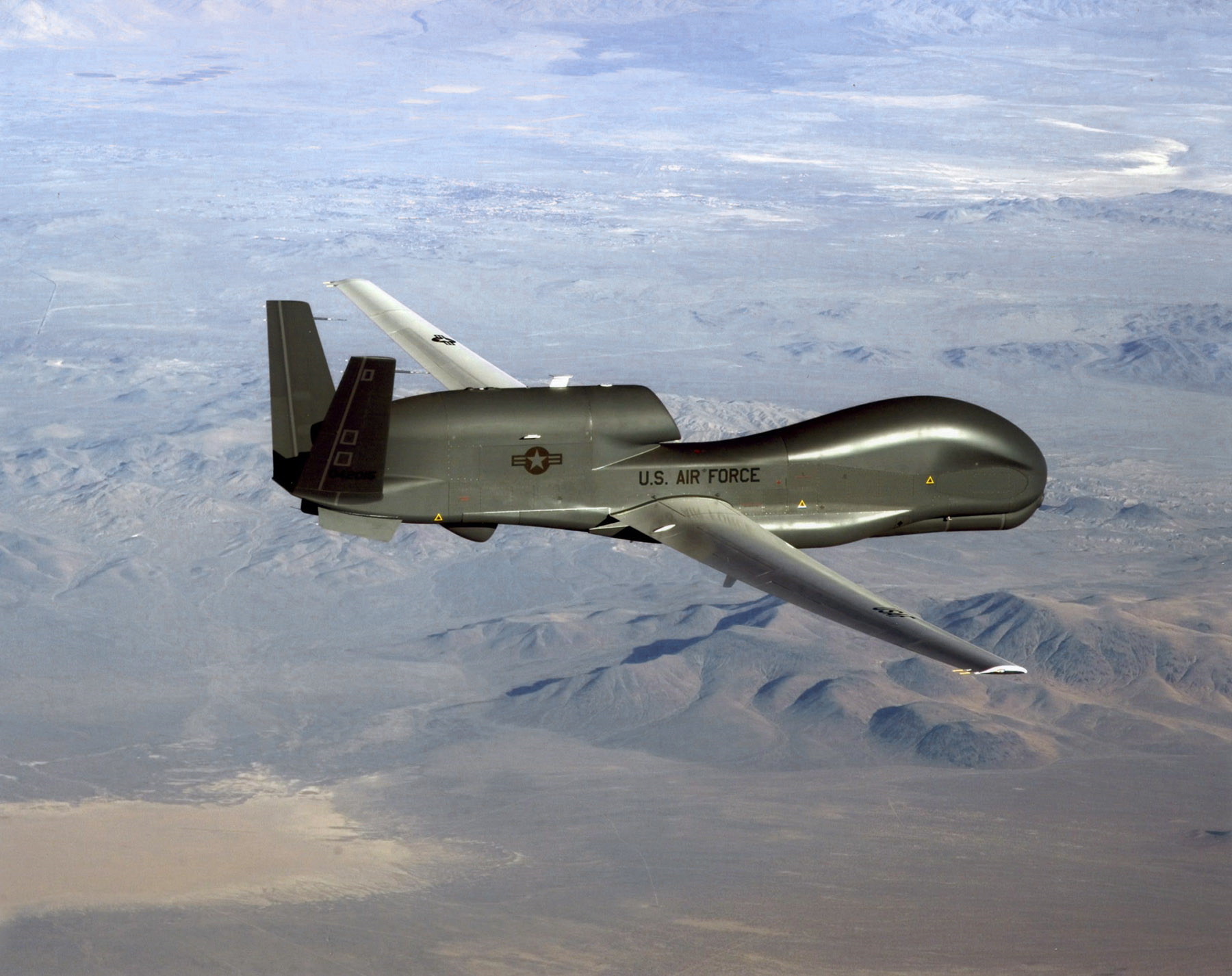 File photo of a RQ-4 Global Hawk unmanned surveillance and reconnaissance aircraft. (U.S. Air Force)