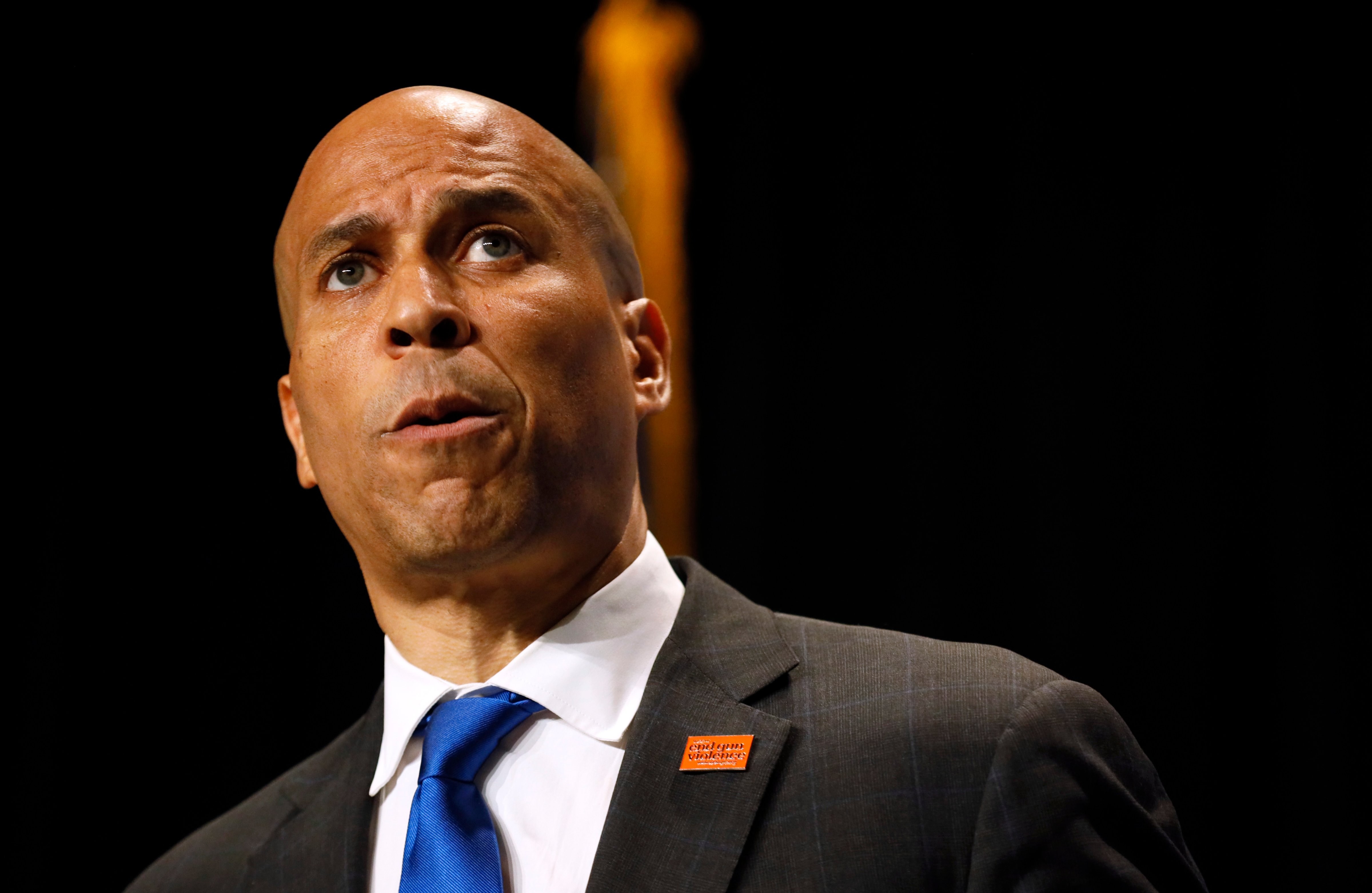 Democratic presidential candidate Cory Booker speaks during the Iowa Democratic Party's Hall of Fame Celebration, Sunday, June 9, 2019, in Cedar Rapids, Iowa. (Charlie Neibergall—AP)