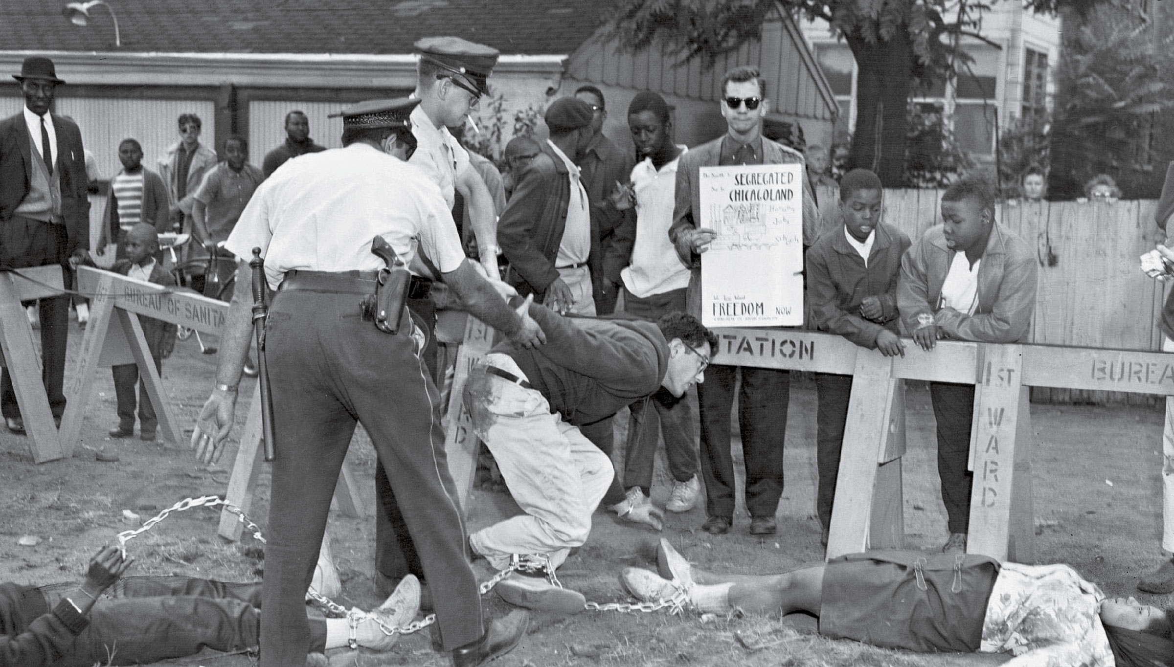 Sanders is arrested at a protest in Chicago in 1963 (Chicago Sun-Times © 1963 Used Under License)