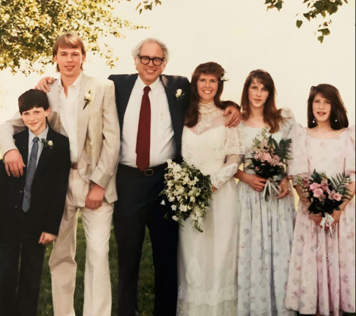 Sanders with Jane and their newly blended family in 1988 (Courtesy Senator Bernie Sanders)