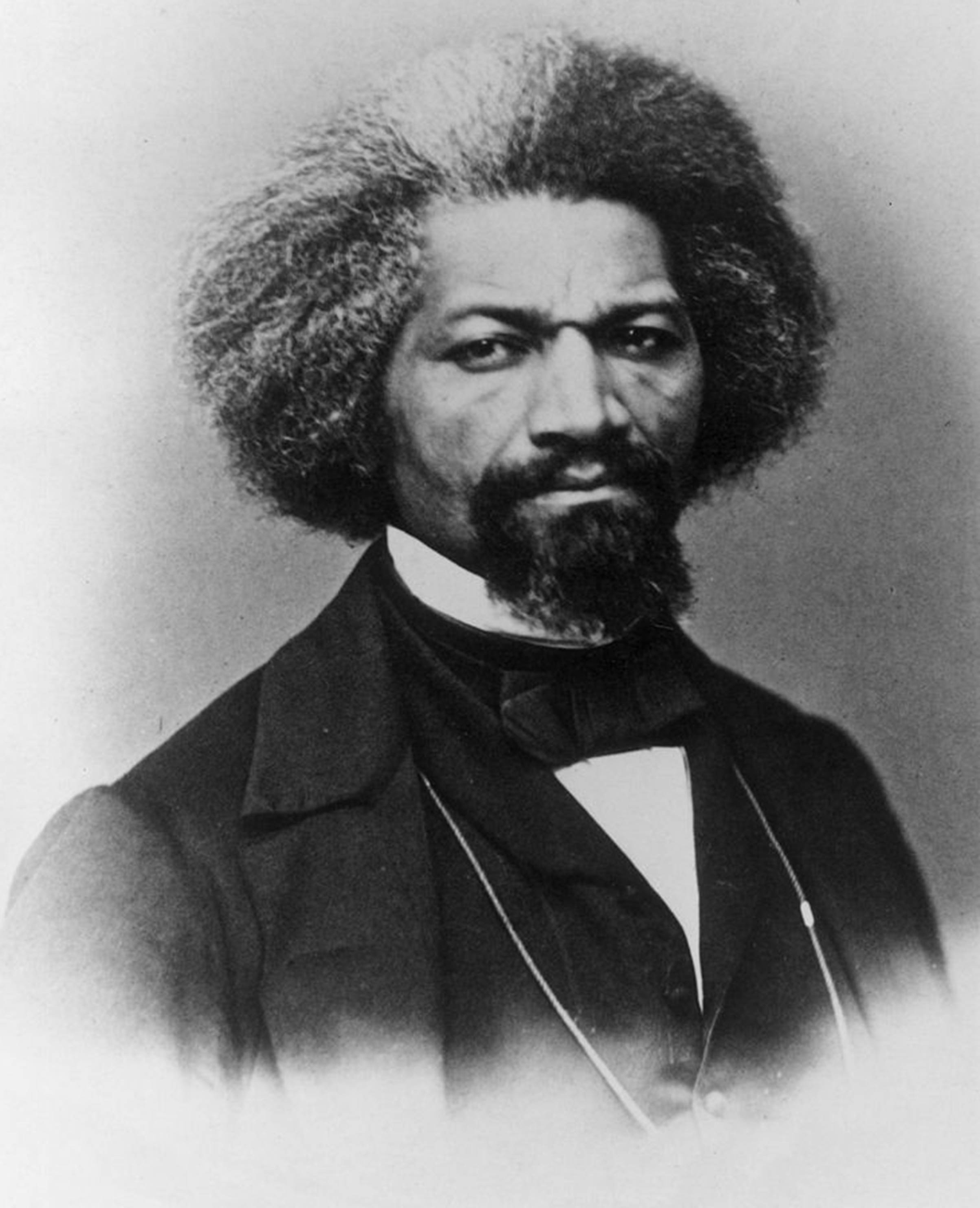 American abolitionist Frederick Douglass, circa 1855. (Library of Congress—Getty Images)