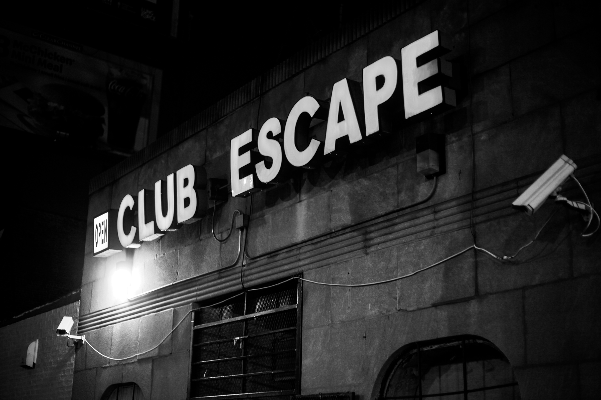 The exterior of Club Escape. (Lawrence Agyei for TIME)