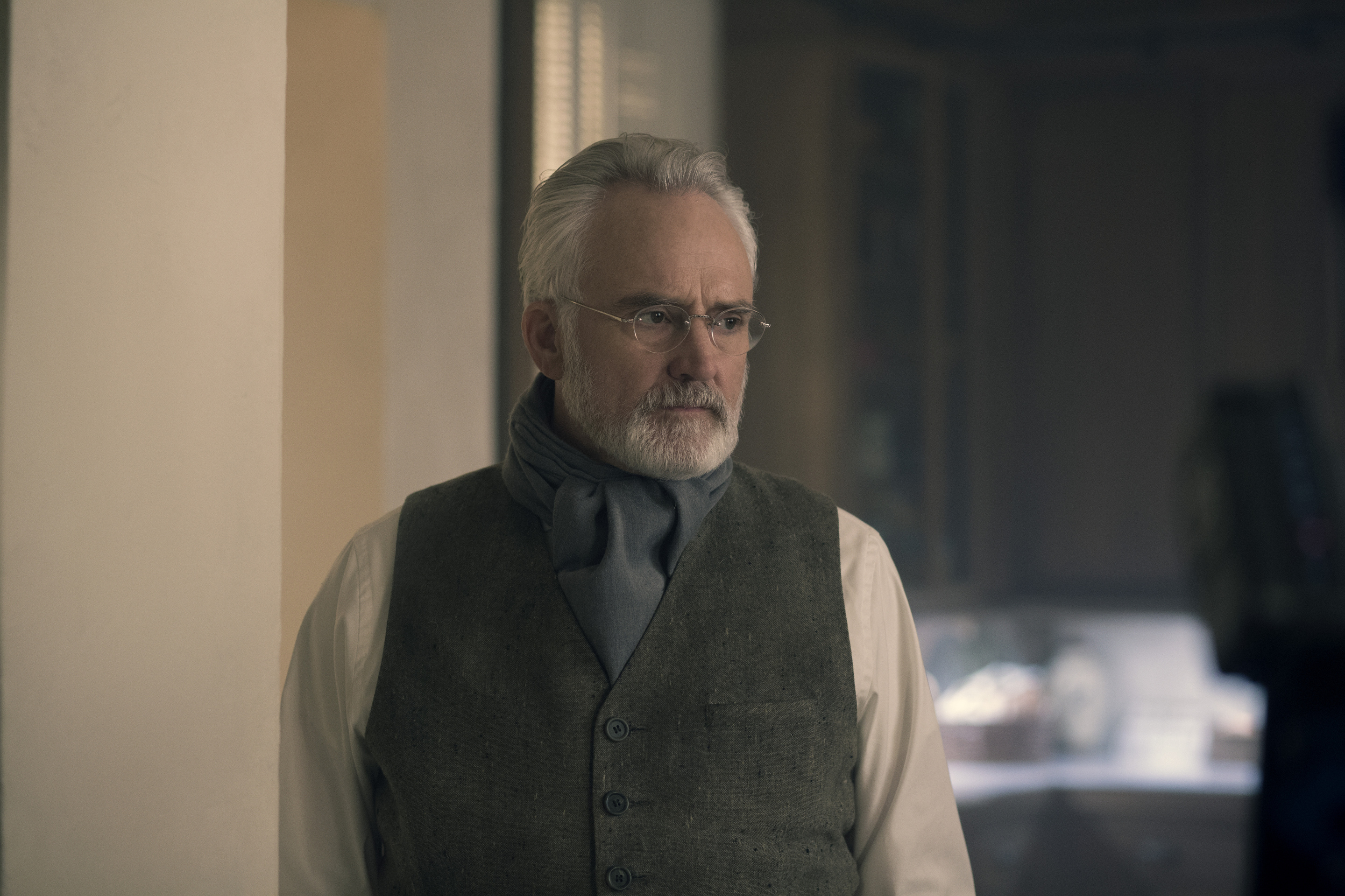 The Handmaid's Tale -- "Household" - Episode 306 -- June accompanies the Waterfords to Washington D.C., where a powerful family offers a glimpse of the future of Gilead. June makes an important connection as she attempts to protect Nichole. Joseph (Bradley Whitford), shown. (Sophie Giraud—Hulu)