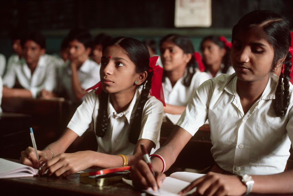 Students in a private high school in Mumbai (Jerry Cooke—Corbis via Getty Images)