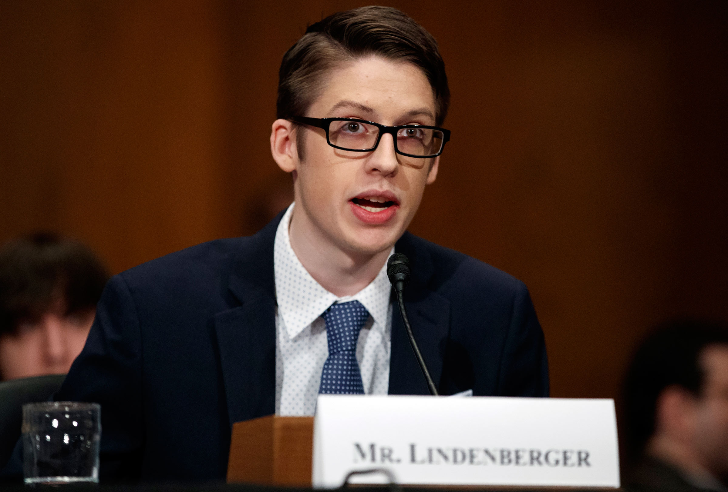 Ethan Lindenberger, 18, testifies before a Senate committee about getting ­vaccinated against his parents’ wishes on March 5.