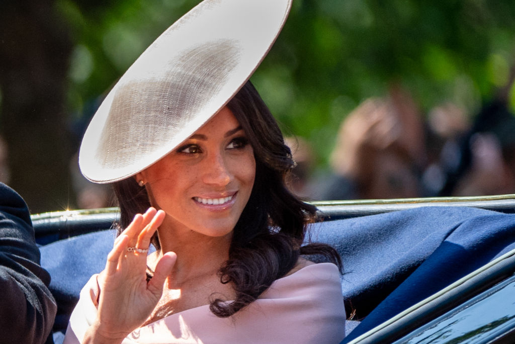 Meghan, Duchess of Sussex during Trooping The Colour 2018 on June 9, 2018 in London, England. (Mark Cuthbert—UK Press/Getty Images)