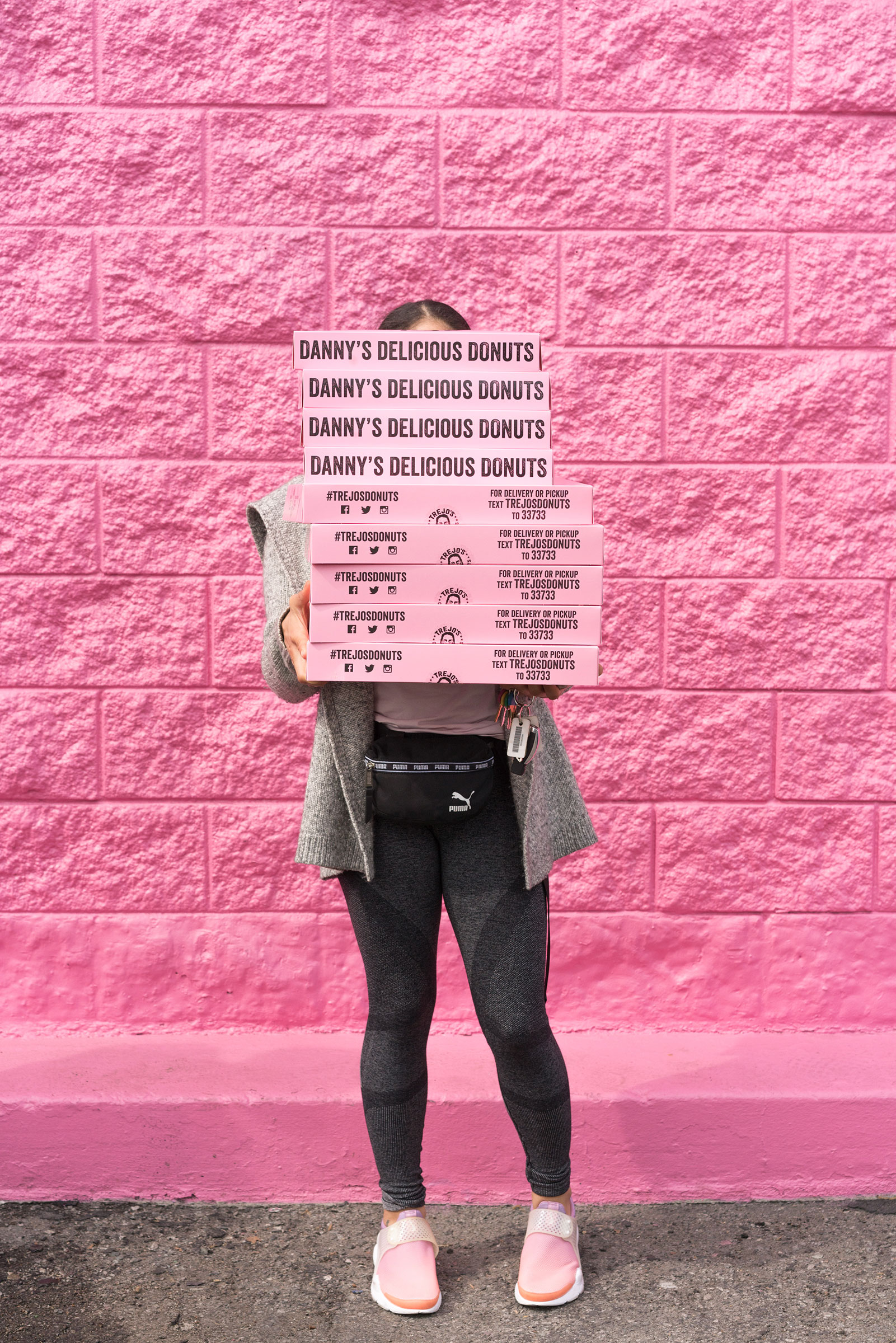 This woman, who did not want her face shown, purchase nine boxes of donuts as part of a post-Oscars PR campaign. Trejo's Donuts