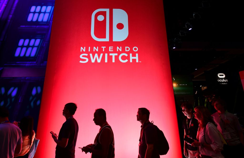 People wait in line for a chance to sample new games for Nintendo Switch at the 2019 Electronic Entertainment Expo, also known as E3, opening in Los Angeles, California on June 11, 2019. (Frederic J. Brown—AFP/Getty Images)