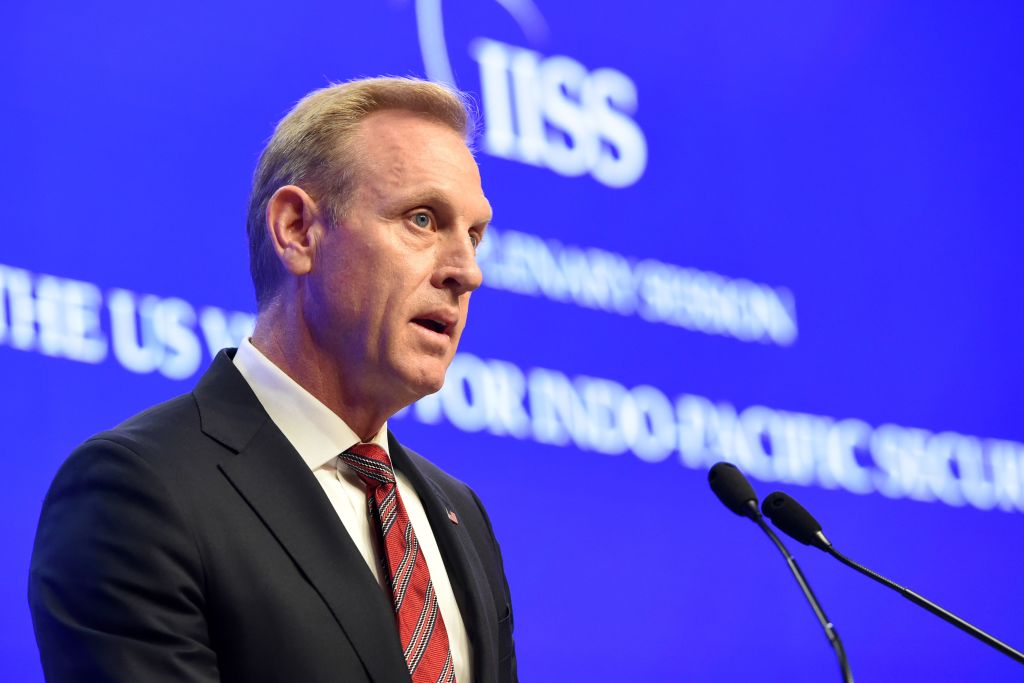 Acting U.S. Secretary of Defense Patrick Shanahan speaks at the IISS Shangri-La Dialogue summit in Singapore on June 1, 2019. President Trump announced on Twitter on Tuesday, June 18, that Shanahan will not be continuing with the nomination process. (ROSLAN RAHMAN&mdash;AFP/Getty Images)
