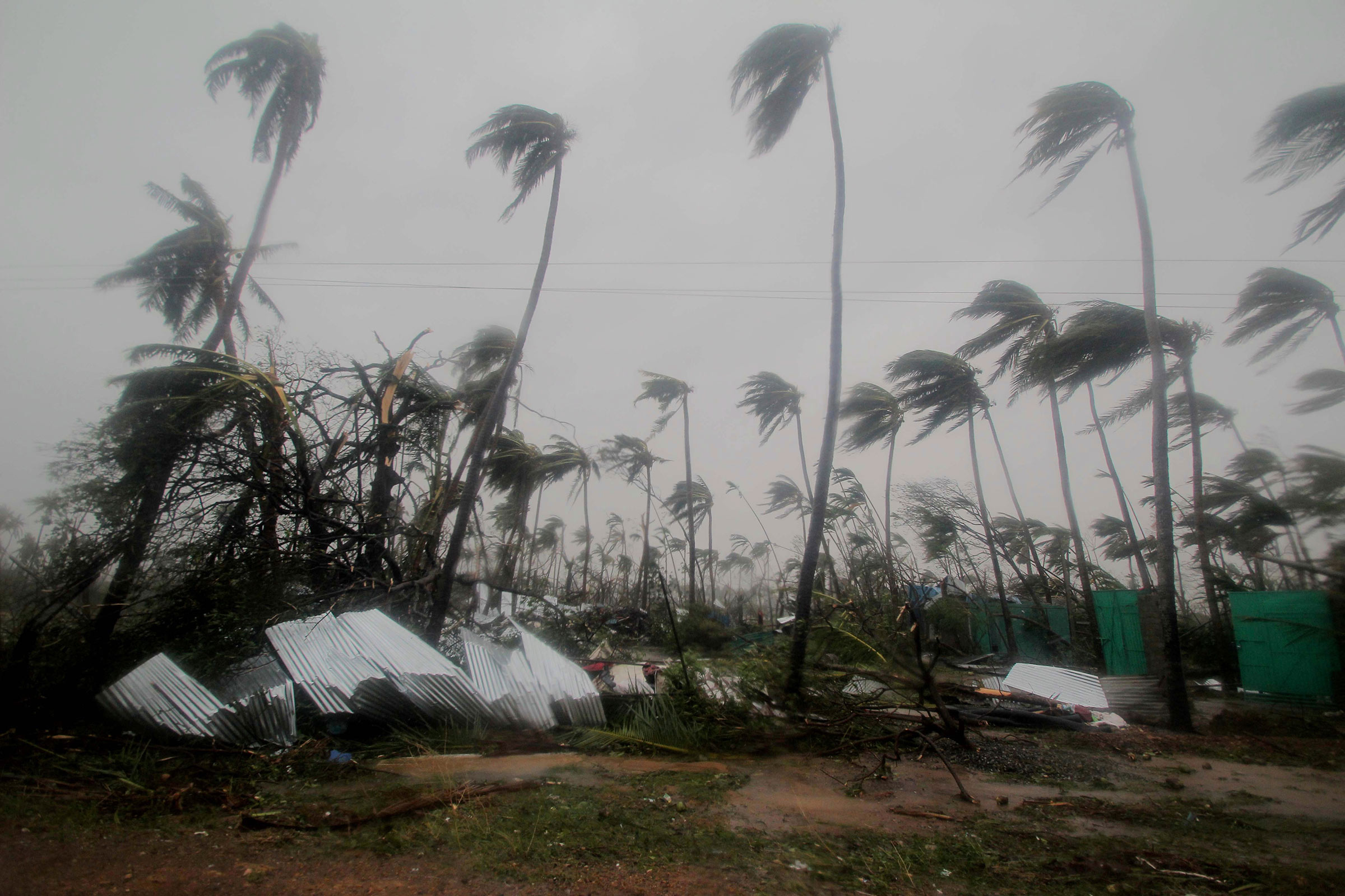 Damage on the country’s east coast after the Cyclone Fani hit.