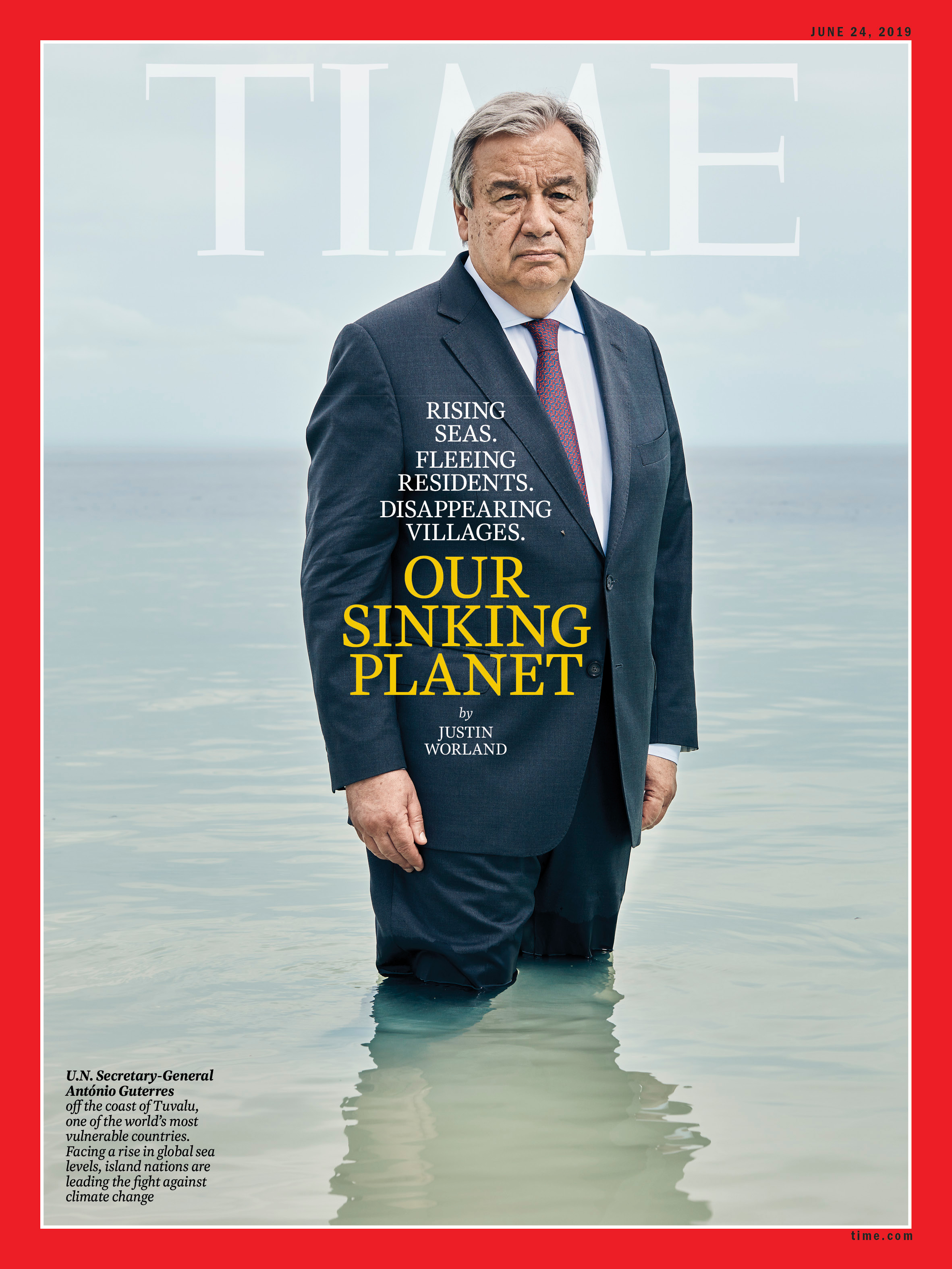 Our Sinking Planet Antonio Guterres Time Magazine Cover