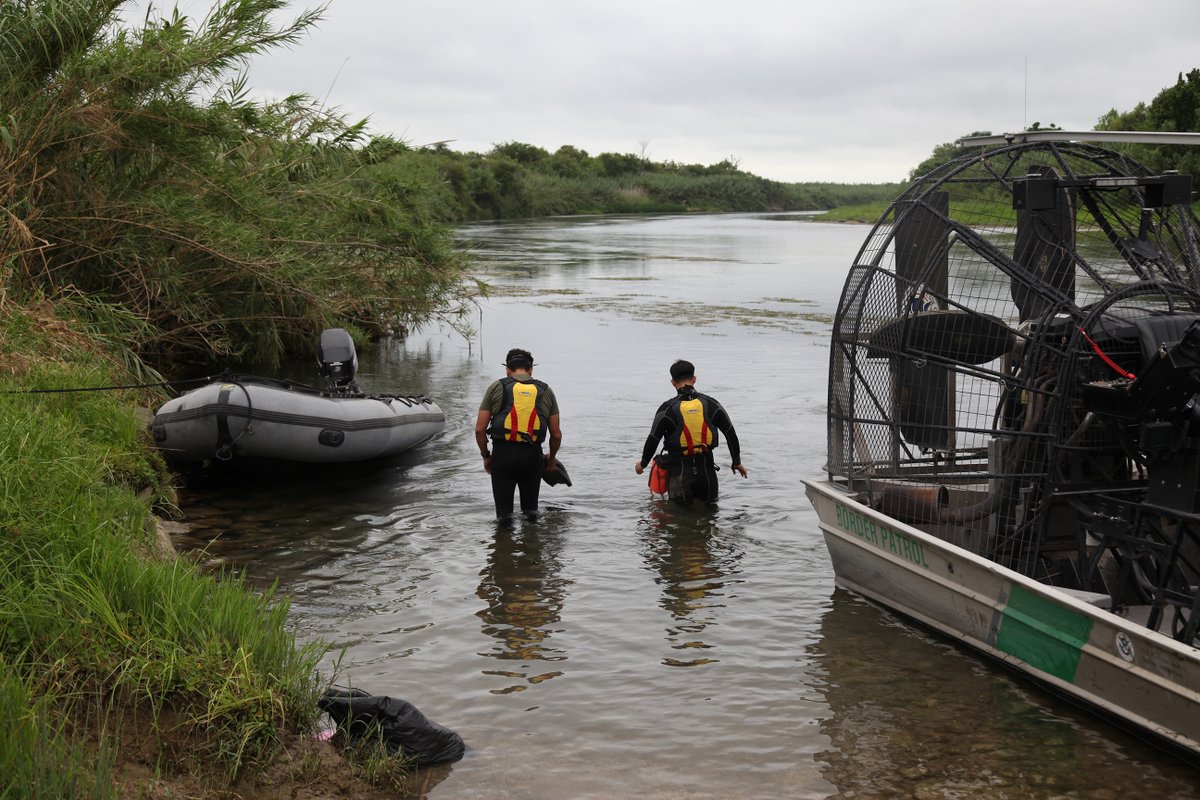Border Patrol agents search for missing 2-year-old migrant child lost in the Rio Grande river on July 2, 2019. (U.S. Customs and Border Protection South Texas)
