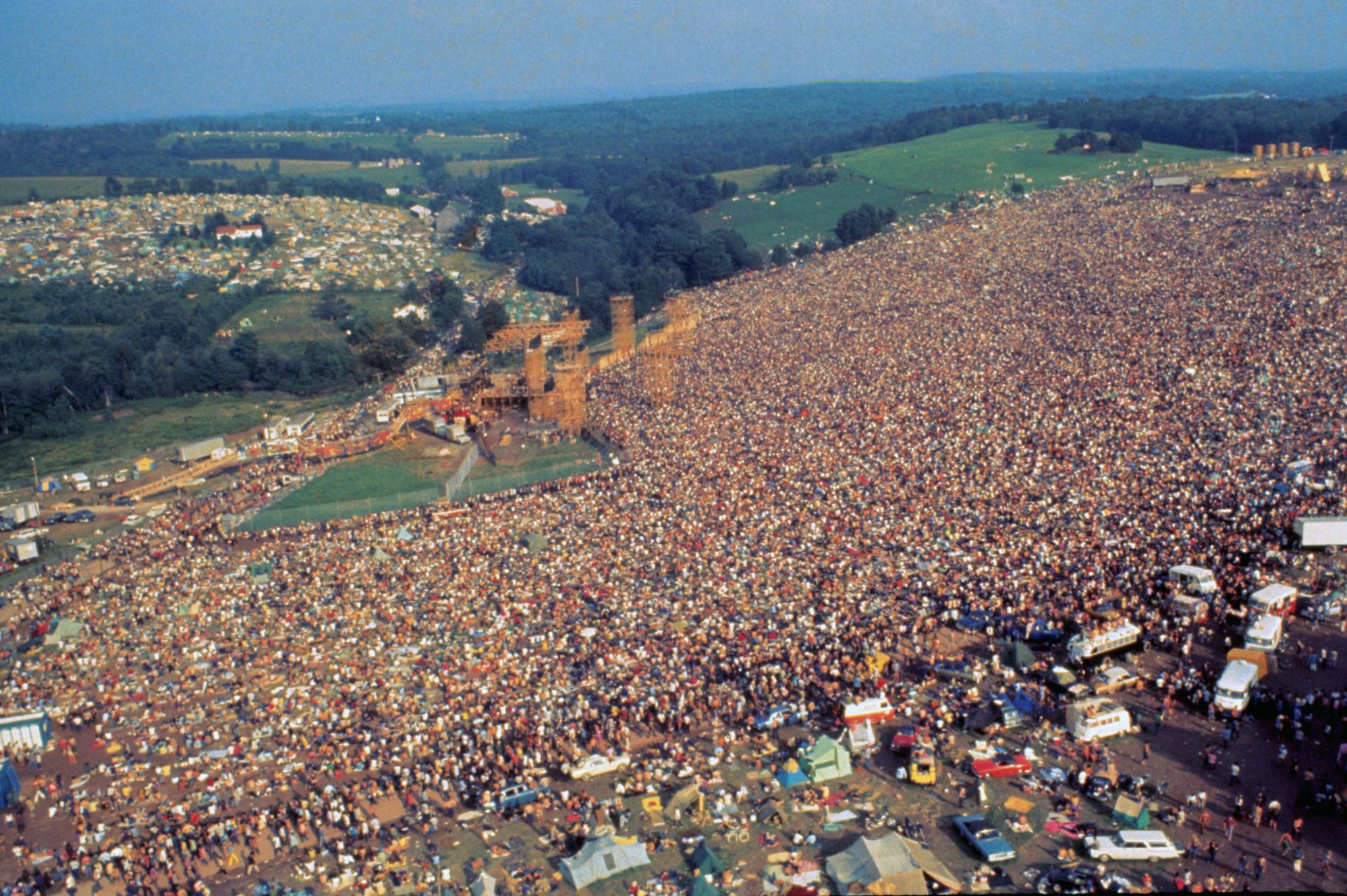 The crowd at Woodstock (Courtesy of Barry Z Levine, www.WoodstockWitness.com)