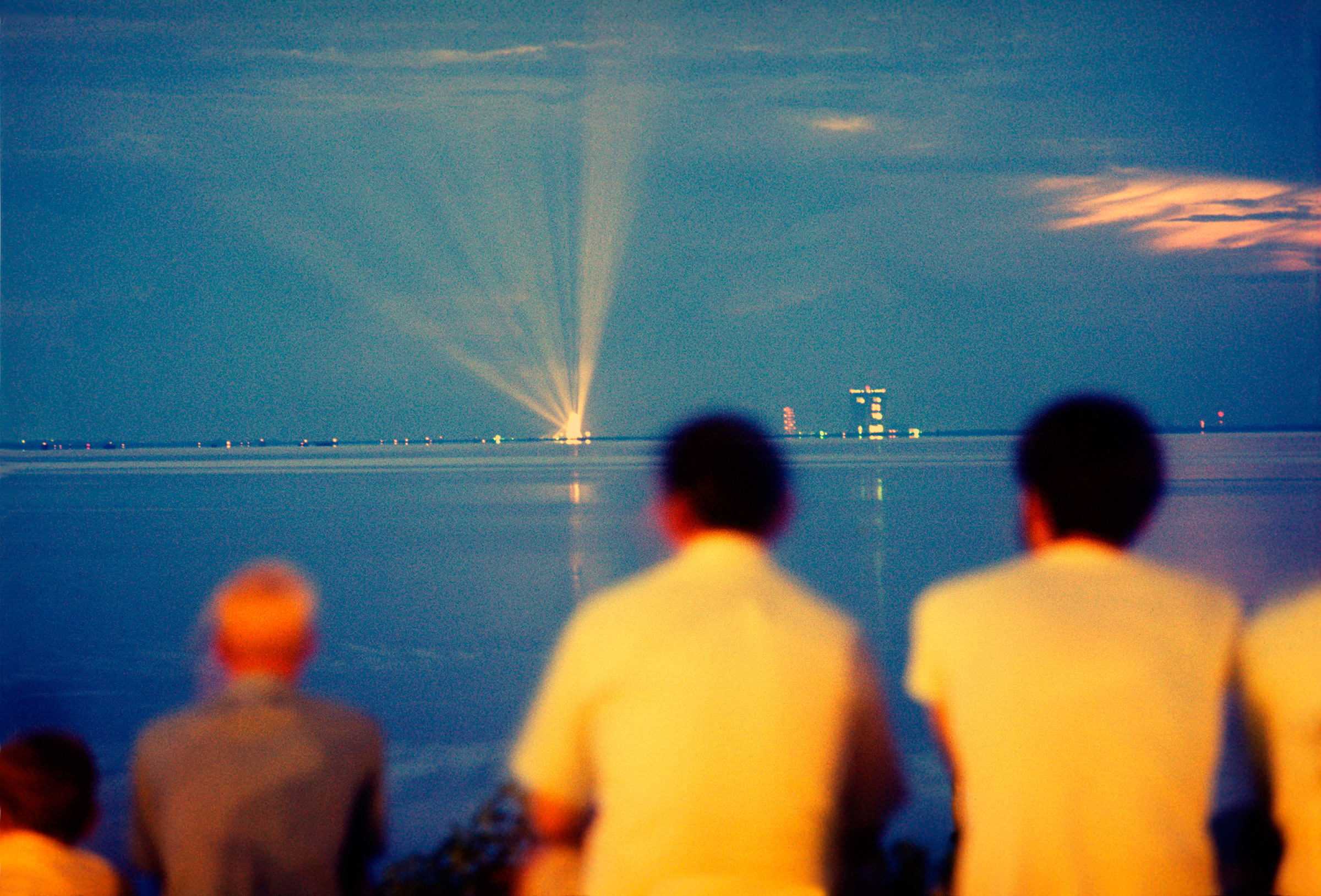 "At around dusk," says Burnett, "NASA put the lights of the launch pad on." (David Burnett —Contact Press Images for TIME)