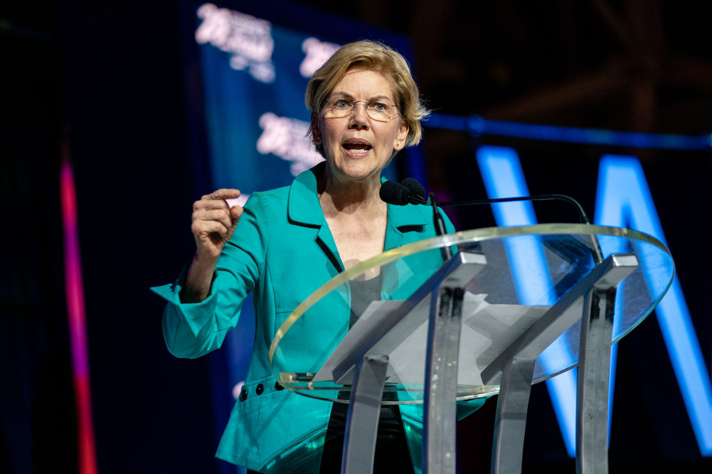 Senator Elizabeth Warren speaks at the 25th Essence Festival at Ernest N. Morial Convention Center on July 06, 2019 in New Orleans, Louisiana. (Josh Brasted—Getty Images)