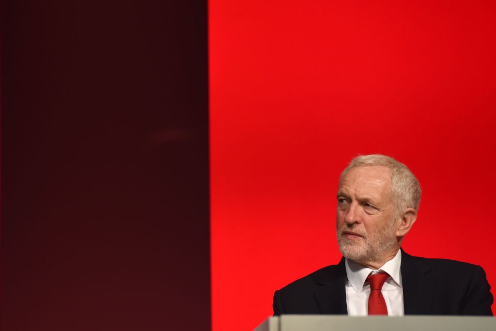 Britain's opposition Labour Party leader Jeremy Corbyn listens to a speech at the Labour Party Conference in Liverpool, north west England on September 23, 2018. (PAUL ELLIS&mdash;AFP/Getty Images)