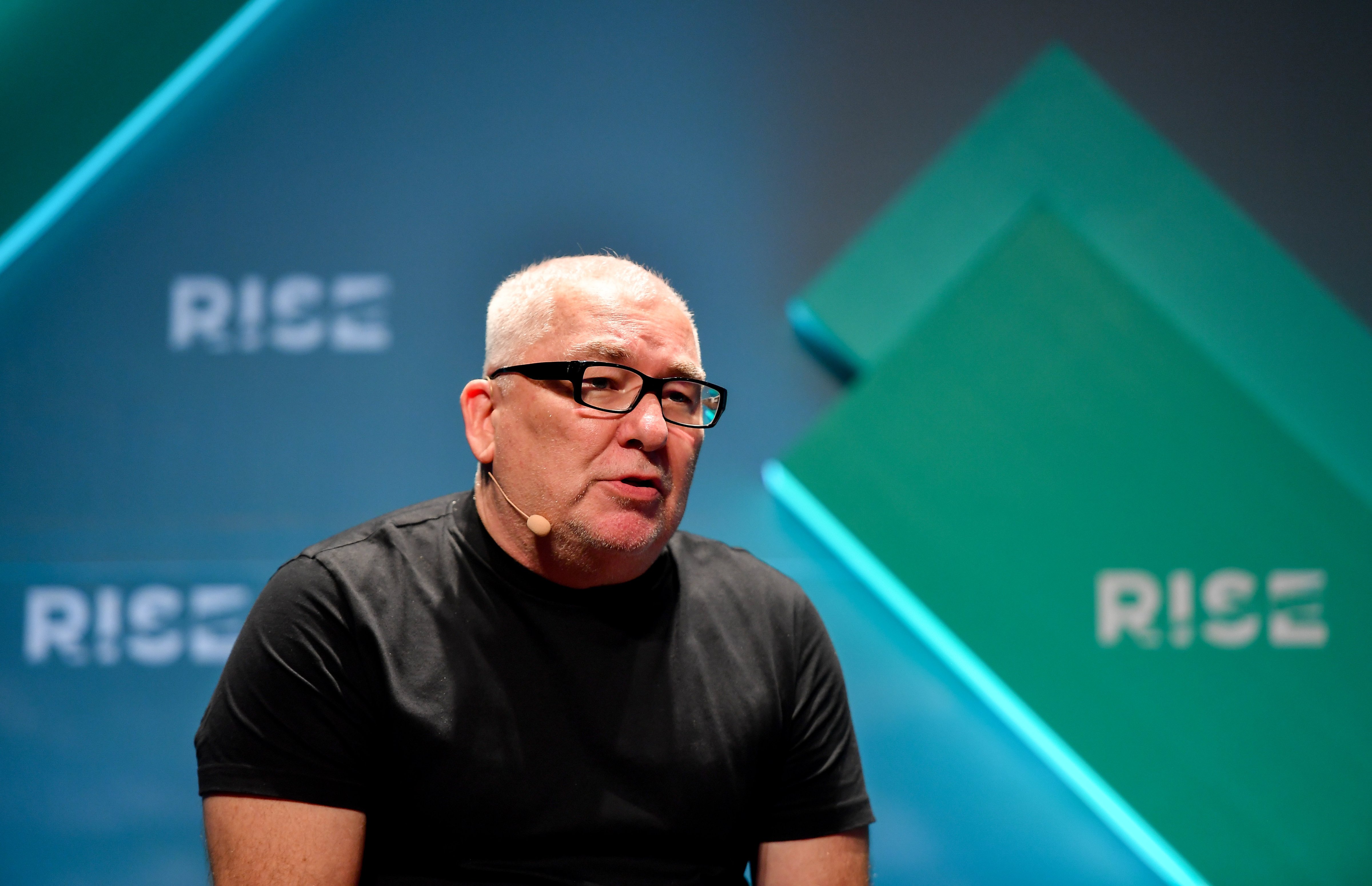 Tim Kobe, founder, Eight Inc, speaks during day one of RISE 2019 at the Hong Kong Convention and Exhibition Centre in Hong Kong on July 9 2019 (Seb Daly—Sportsfile via Getty Images)