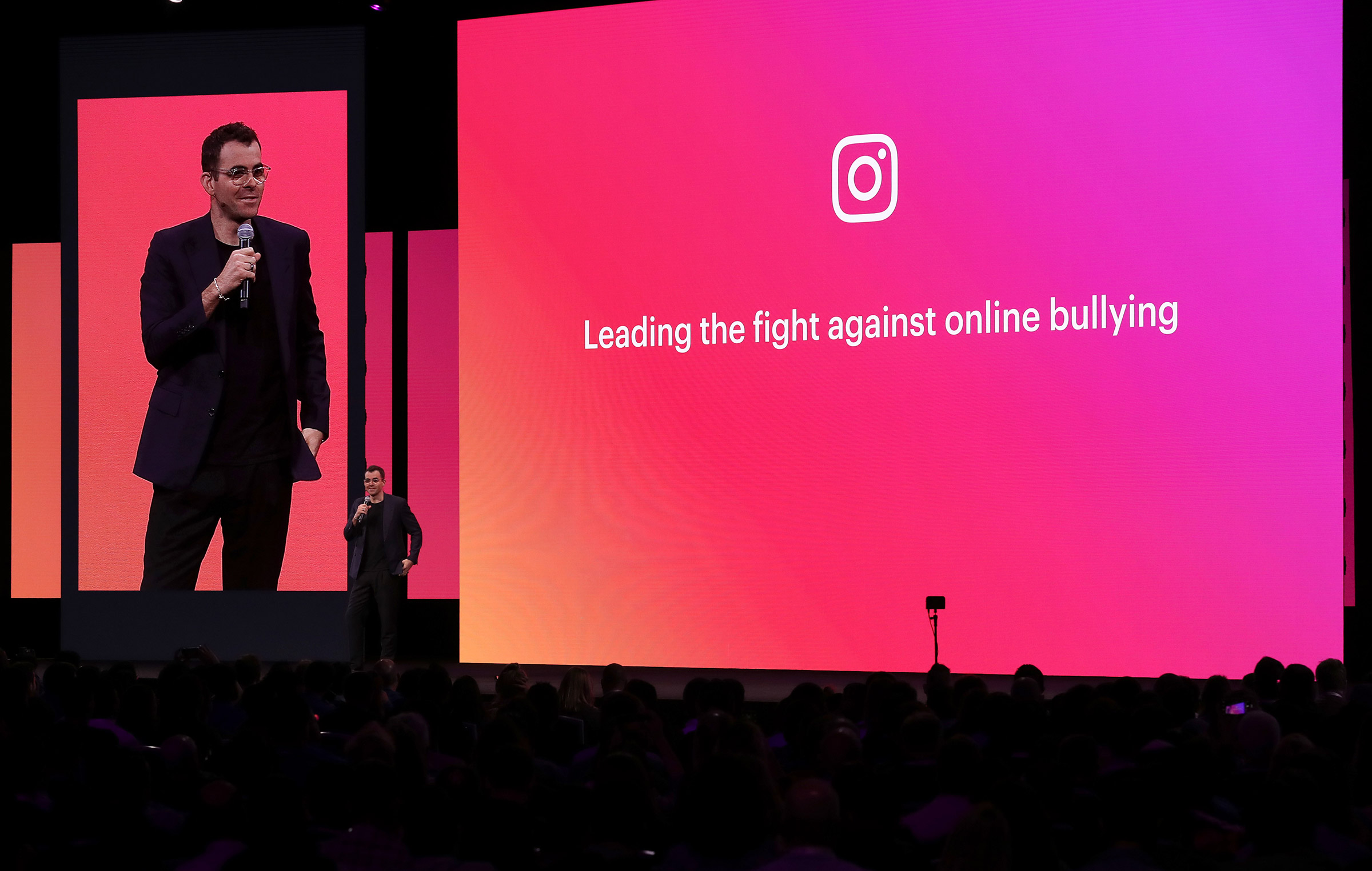 Instagram product head Adam Mosseri speaks during the F8 Facebook Developers conference in San Jose, Calif. on April 30, 2019. (Justin Sullivan—Getty Images)
