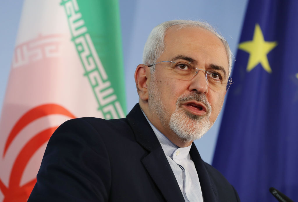Iranian Minister of Foreign Affairs Mohammad Javad Zarif  media following talks in Berlin on June 27, 2017. (Sean Gallup&mdash;Getty Images)