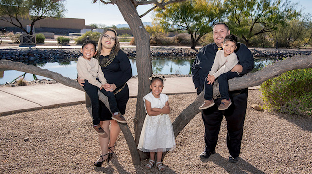 The Manuel family lives near the Gila River Indian Community in Arizona and spends time with relatives there. (Courtesy of the Manuel family)