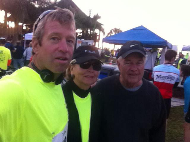 Mary Knowlton with her son Steve (left) and husband Gary (right)