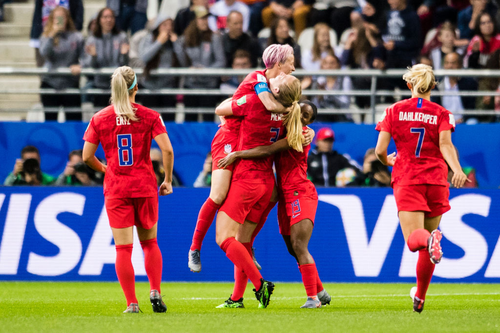 The 2019 FIFA Women's World Cup France group F match between USA and Thailand at Stade Auguste Delaune on June 11, 2019 in Reims, France. (Marcio Machado—Getty Images)
