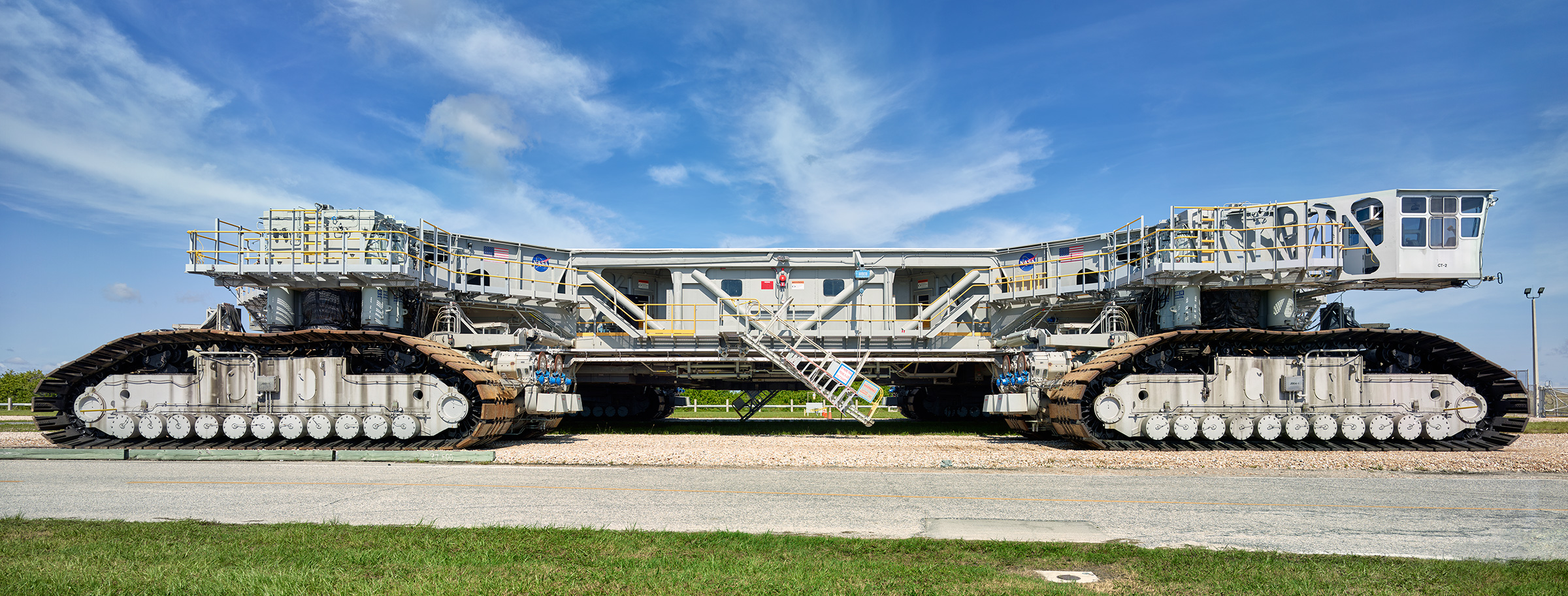 The vehicle NASA will use to transport its mobile launcher from the assembly facility to the launchpad (Christopher Payne for TIME)