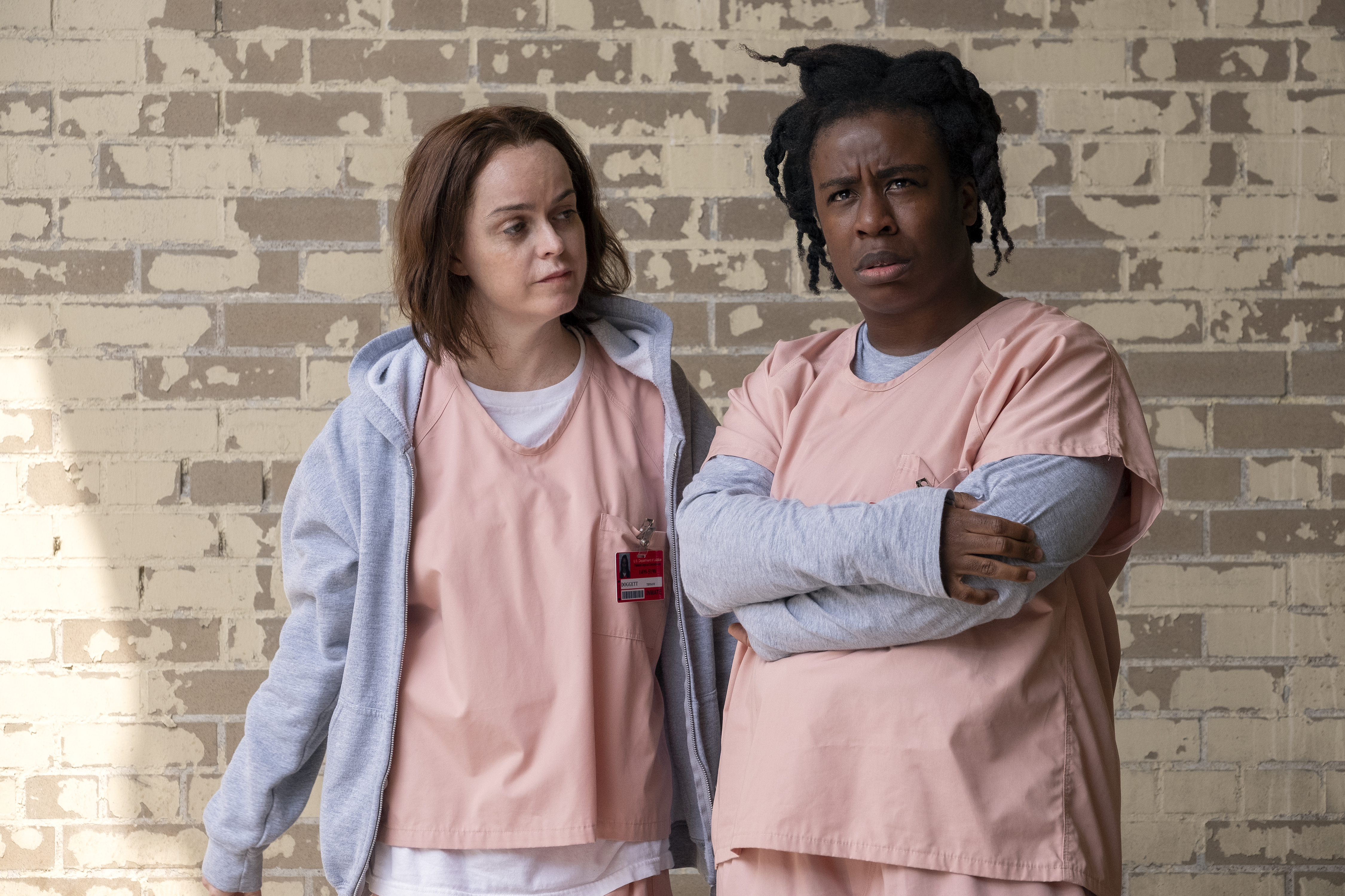Taryn Manning, left, and Uzo Aduba in 'Orange Is the New Black' (JoJo Whilden/Netflix)