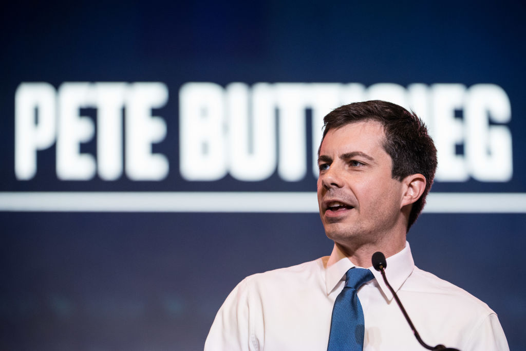 Democratic presidential candidate South Bend, Indiana Mayor Pete Buttigieg addresses the crowd at the 2019 South Carolina Democratic Party State Convention on June 22, 2019 in Columbia, South Carolina. (Sean Rayford—Getty Images)