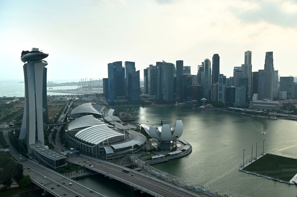 Singapore's skyline is seen around the Marina Bay on March 8, 2019. (Rosaln Rahman&mdash;AFP/Getty Images)