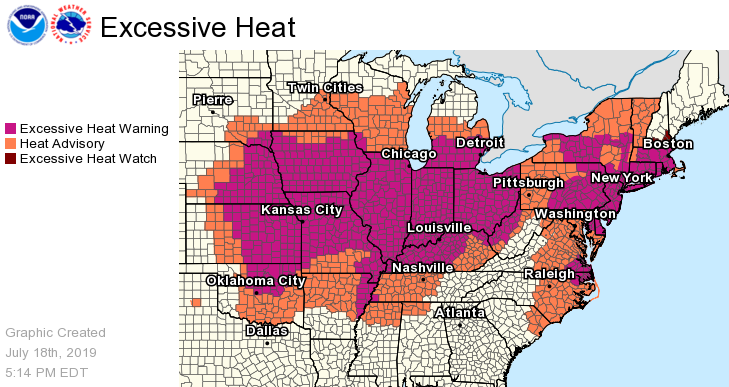 Up to 195 million Americans are set to swelter through a “dangerous and widespread” heat wave that will bake two thirds of the continental United States this weekend. (National Weather Service)